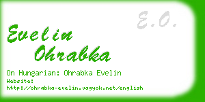 evelin ohrabka business card